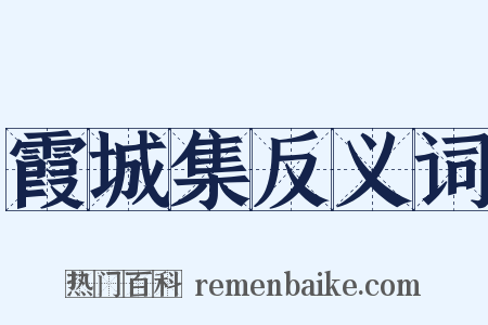 霞城集反义词是什么意思的图片